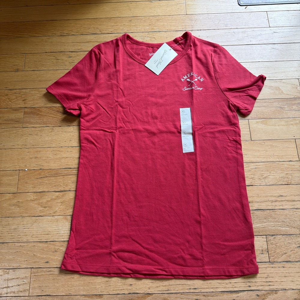 Universal Thread Womens M Red American Summer Camp Graphic T-Shirt NWT